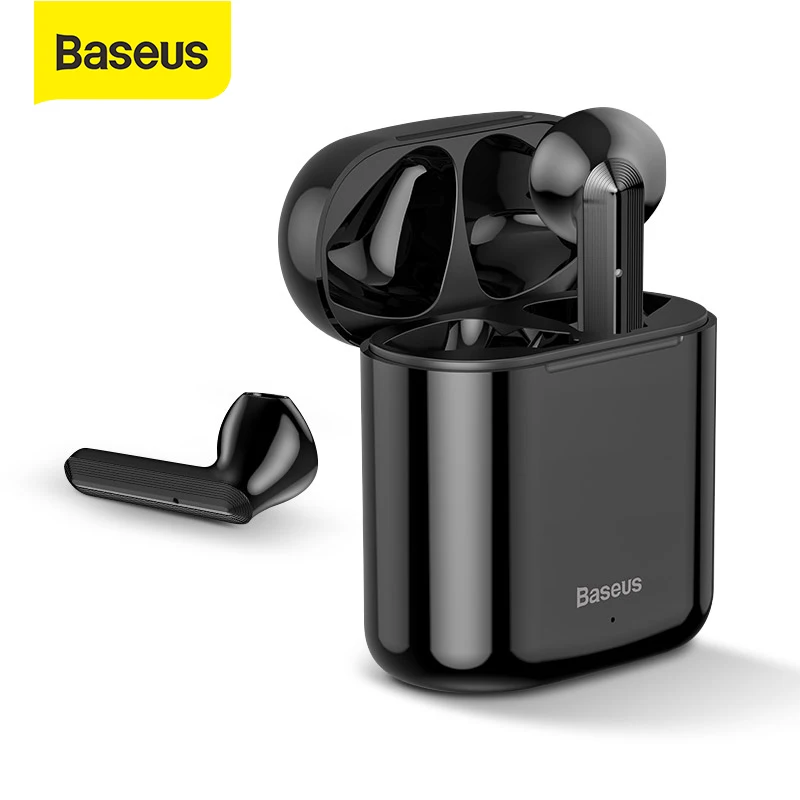Bluetooth наушники Baseus TWS W09, интеллектуальное сенсорное управление отпечатком пальца, беспроводная гарнитура со стереозвуком и басами, умное подключение, HD|Наушники и гарнитуры|   | АлиЭкспресс