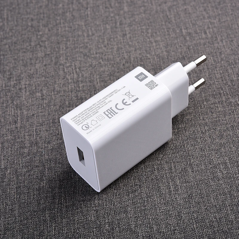 Original For Xiaomi Mi 9se 18W Fast Wall Charger QC3.0 Quick Charger Adapter 1M USB 3.1 Data Cable For MI CC9 A3 Redmi Note 8Pro 65 watt charger phone Chargers