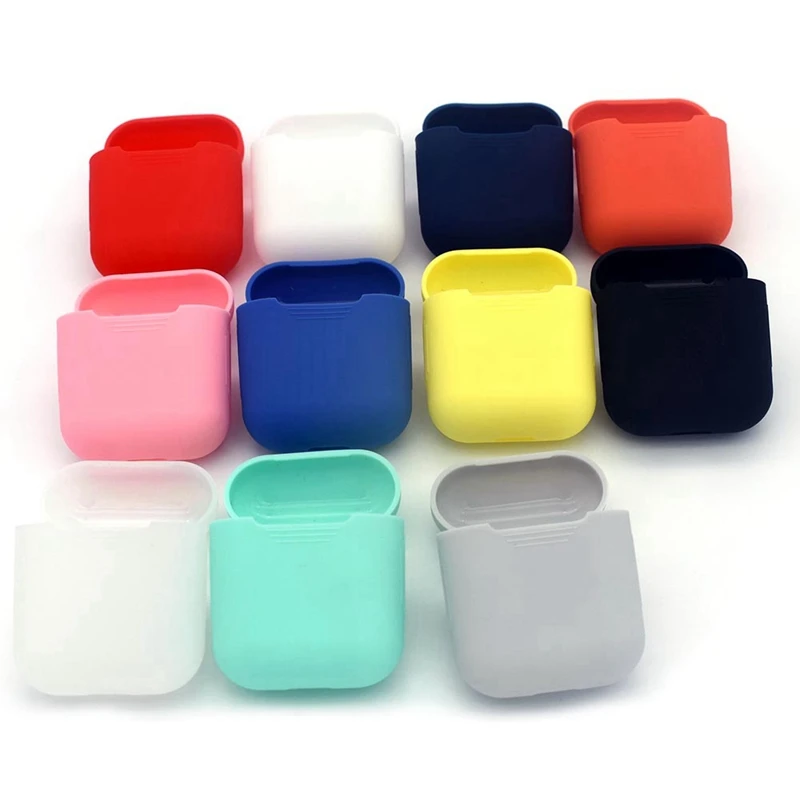1 шт. силиконовый Bluetooth беспроводной чехол для наушников AirPods защитный чехол Аксессуары для кожи для Apple Airpods зарядная коробка