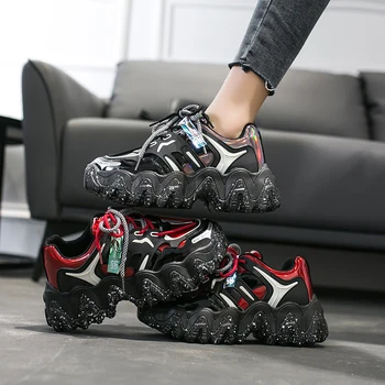 

Sneakers Women New 2020 Wave Sole Fashion Sneakers Women Laser Upper Platform Casual Shoes Woman Zapatillas De Deporte Mujer