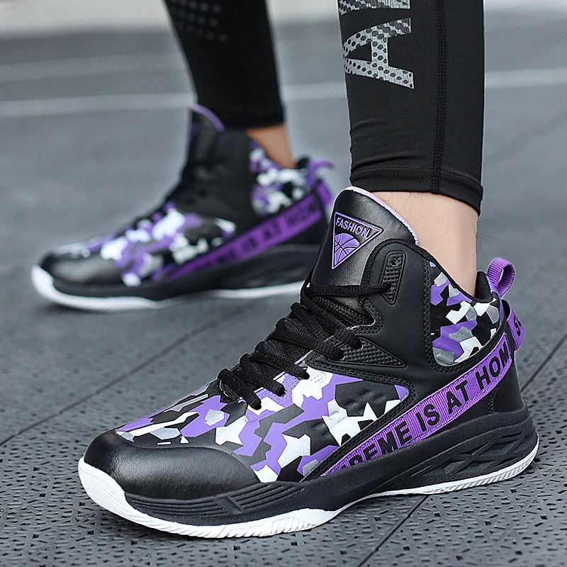 Новая баскетбольная обувь для мужчин и мальчиков; ботильоны с амортизацией; дышащие баскетбольные кроссовки; мужские Нескользящие кроссовки; Zapatillas Basquetball Hombre