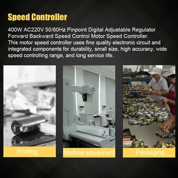

Hot 400W AC220V 50/60Hz Motor Speed Controller Digital Adjustable Regulator Forward Backward Speed Control Motor Speed Regulator