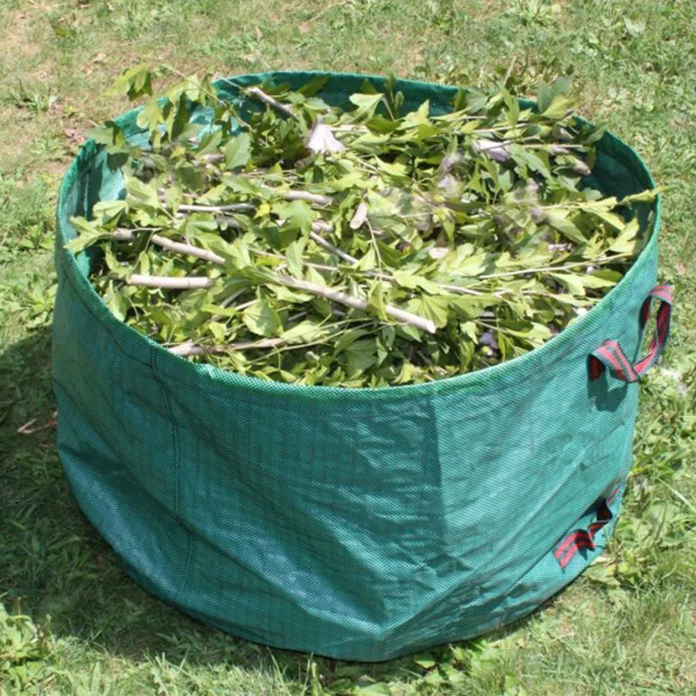 63 галлонов отходов ярд сумка для хранения сад 4 ручки сорняков прочные контейнеры для мусора Стандартный многоразовые Профессиональный листья травы