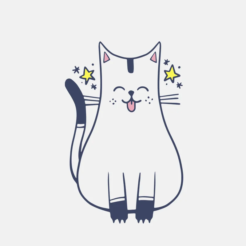 

Creative Stick Figure Cat Car Sticker Accessories Vinyl PVC 15cm*10cm Motorcycle Car Styling Decal