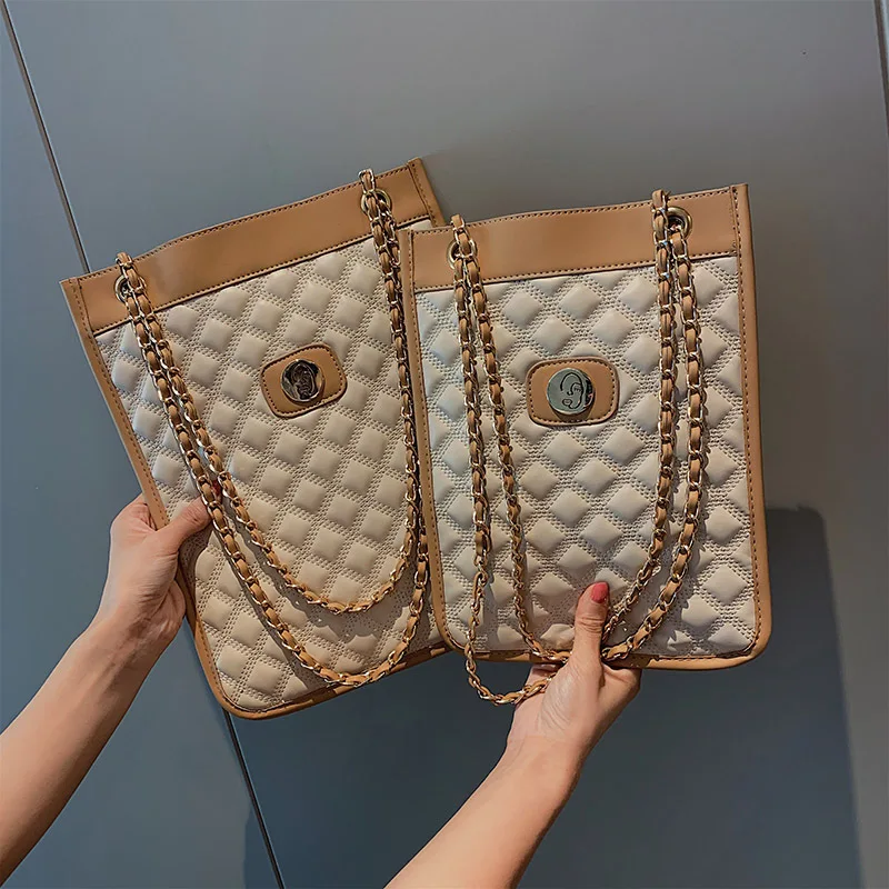 

Rhombus Bag with Chain Shoulder Big Bag Women's 2019 New Style Fashion Korean-style Versatile Shoulder Bag Western Style Fashion