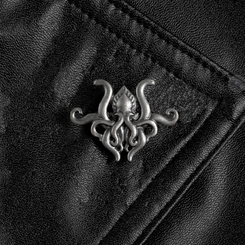 Octopus tentacles Fiction game metal pin H.P. Lovecraft Cthulhu badge brooch Lapel Shirt backpack hat jewelry gift for fans | Украшения и