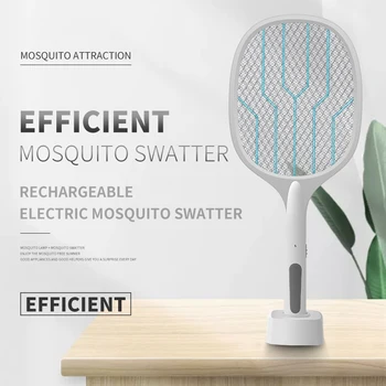 

ShunRui Handheld 2-in-1 Electric Mosquito Fly Insect High Killer Wasp Bug Led Value Luxury Racket Fly Light Lamp Tennis Bat