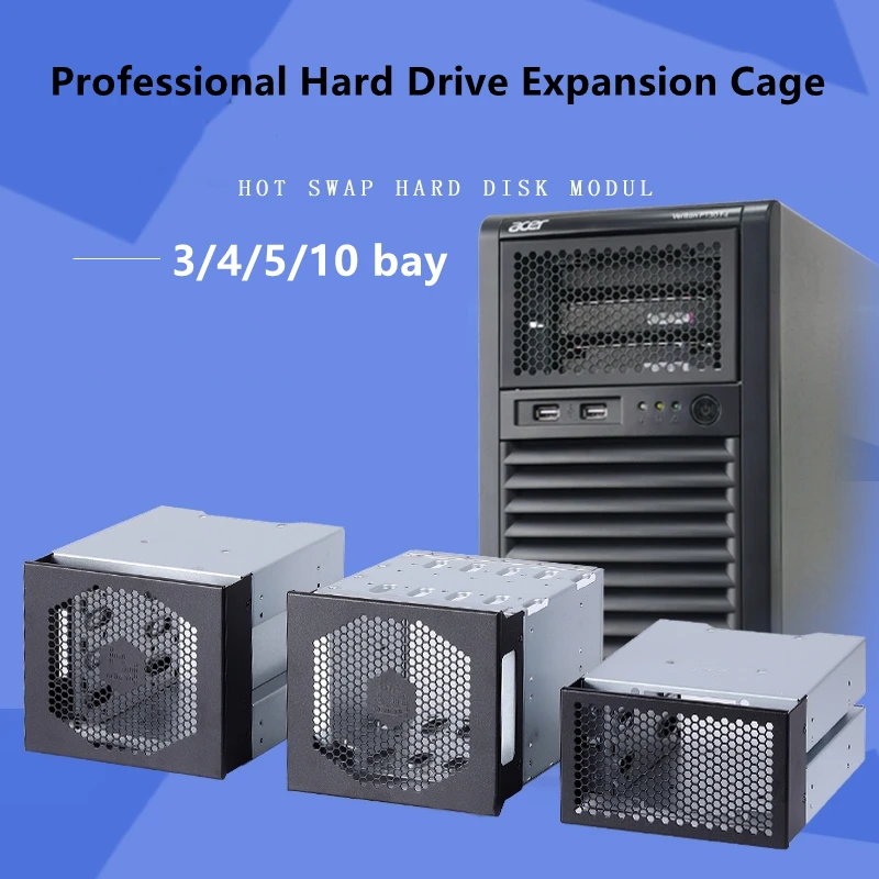 3/4/5/10 Bay 5 Inch 3 X Optical Drive Bays To 3.5 Inch SATA SAS HDD
