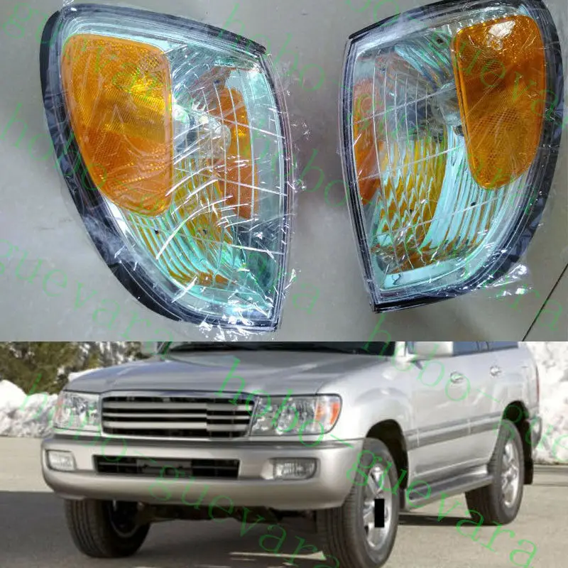 Для Toyota Land Cruiser 1998-2007 зеленый передний бампер высокое качество поворотники огни Угловые 2 шт