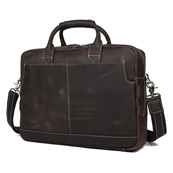 

Top Quality Men Hadbag Cowhide Leather Business Briefcase Laptop Document Case Fashion Attache Messenger Bag Tote Portfolio