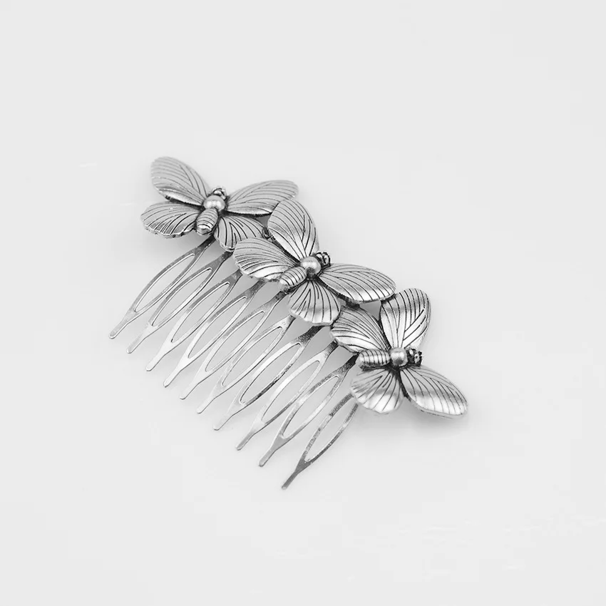 Hair Comb Jewelry Accessories Hair Accessory Hair Headdress Bridal Headwear Classic Vintage Fashion Alloy Retro Butterfly Hair Combs Ancient Style Tiara Bohemia Bride Hair Comb Headdress Jewelry