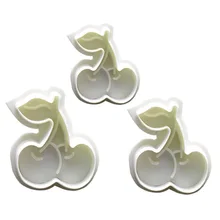 3 шт. вишня Весна прессующий штамп Fondant(сахарная) трафарет для торта печенье Форма для выпечки, сделай сам инструмент