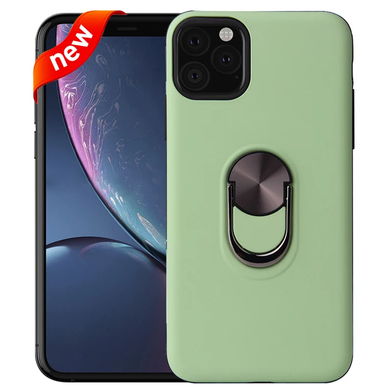 Роскошный армированный противоударный силиконовый чехол для IPhone 11 Pro XS Max X XR 7 8 6 PC бампер чехол для IPhone 6S 7 8 Plus металлическое кольцо