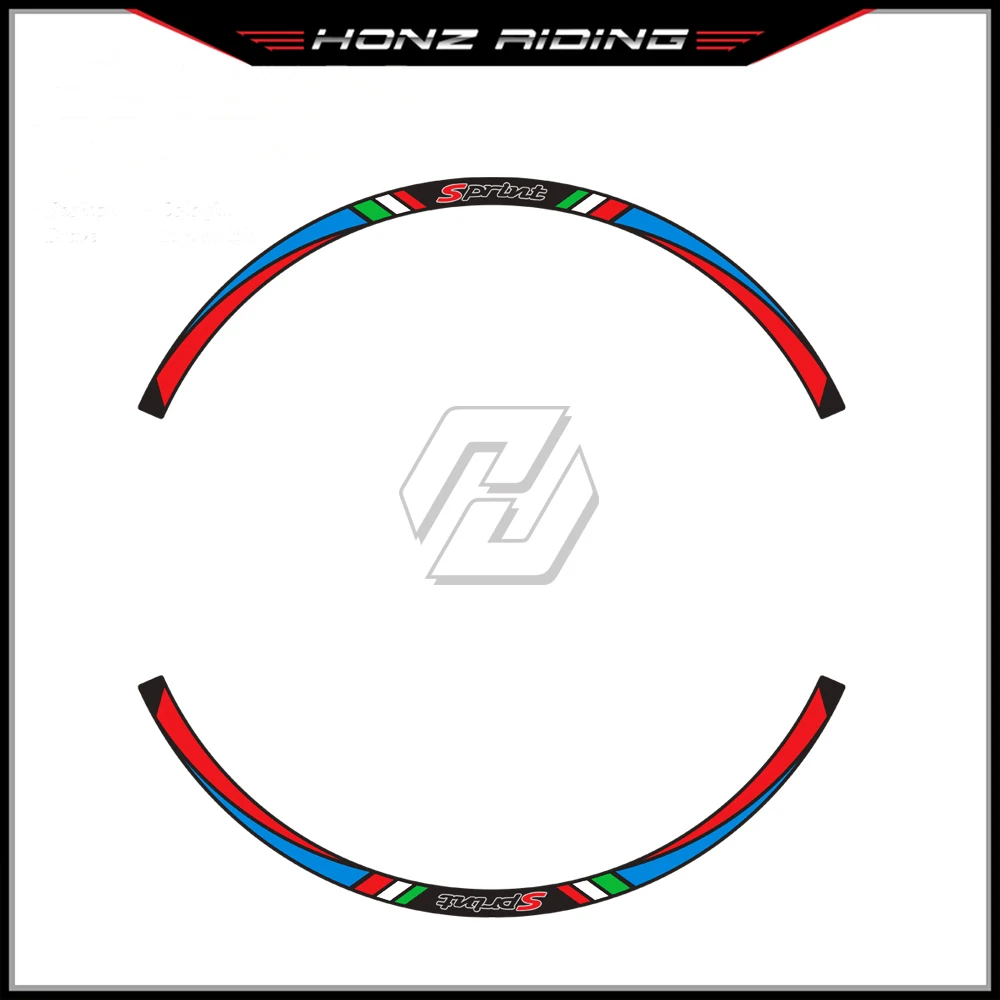 Per Piaggio Vespa Sprint 50 150 150S 12 Pollici Rim Decals Scooter 12 "Kit Adesivi Riflettenti Ruota