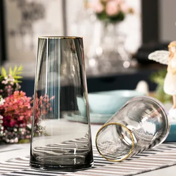 

Simple Glass Vase Living Room Flower Ware Home Decoration Flower Vase Vases Decoratives