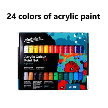 

Acrylic Paint Set of 24 Colors of Art Supplies Suitable for Painters and Children Very Suitable for Canvas Painting