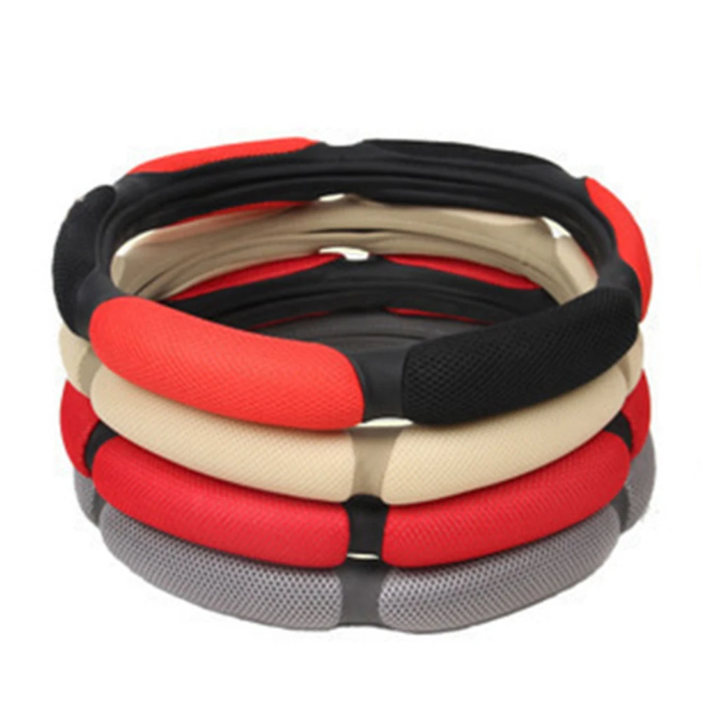 

Universal 3D Design Steering-wheel Cover 37CM-38CM Car-styling Sport Auto Steering Wheel Covers Anti-Slip For Volkswagen Toyota