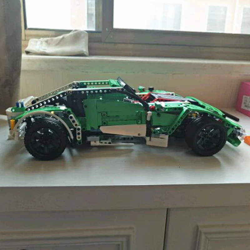 20003 серии RSR Technic 24 часа Гоночная машина 1219 шт строительные блоки кирпичи игрушки совместимы с 42039