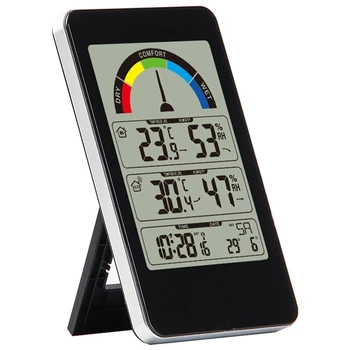 

New Weather Station Thermometer Digital Alarm Clock Wall Outdoor Indoor Street Electronic Hygrometer Comfort Indication