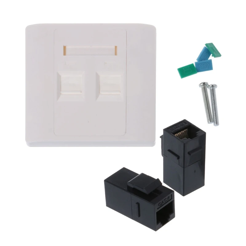 2 порта RJ45 сетевой настенной пластины с гнездовым соединителем Прямая поставка