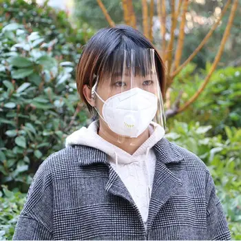 

1PCS Transparent Full Face Covering Mask Visor Shield Stop the Flying Spit Prevent Anti Droplet Dust-proof Protect