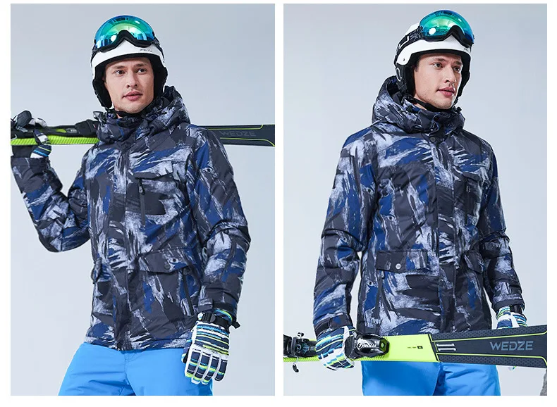 Лыжная куртка мужская зимняя спортивная водонепроницаемая куртка зимнее плотное пальто для рыбалки, сноубординга и катания на лыжах мужские куртки