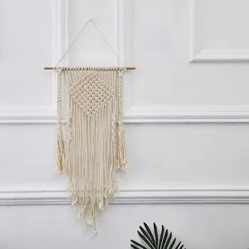 

INS Nordic Children's Room Ornaments Cotton Hand-woven Tapestry Living Room Bedroom Bohemian Tapestry