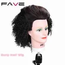 FAVE черный афро кудрявый половина синтетический WigHeat стойкие волокна для мужчин/женщин Новая мода Стиль Косплей Хэллоуин/Рождество