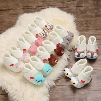

0-18M Toddler Girl snow Boots Shoes Newborn Baby Autumn Winter cotton Warm Soft Sole Plush Prewalker