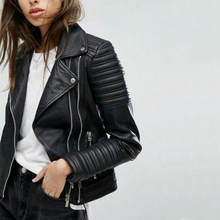 2021 Autumn Winter Biker Streetwear Black Pink Coat New Fashion Women Soft Motorcycle Faux Leather Jackets Ladies Long Sleeve