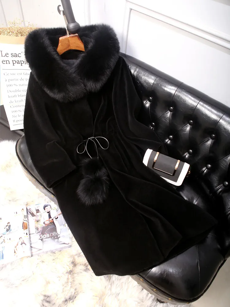 Меховая зимняя женская шуба из искусственного меха Меховая куртка женская верхняя одежда с искусственным мехом больших размеров Z220