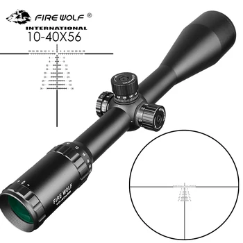 

Fire wolf 10-40X56 High magnification Riflescope Hunting Scope Tactical Sight Glass Reticle Rifle Sight For Sniper Airsoft Gun