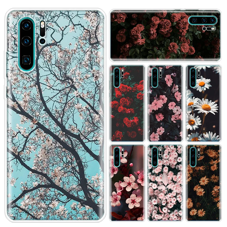 

Erilles Flowers Phone Case Soft Phone Cover For Huawei P30 P20 P10 Lite Pro P Smart Z 2019 Mate 30 10 20 Lite Phone Shell