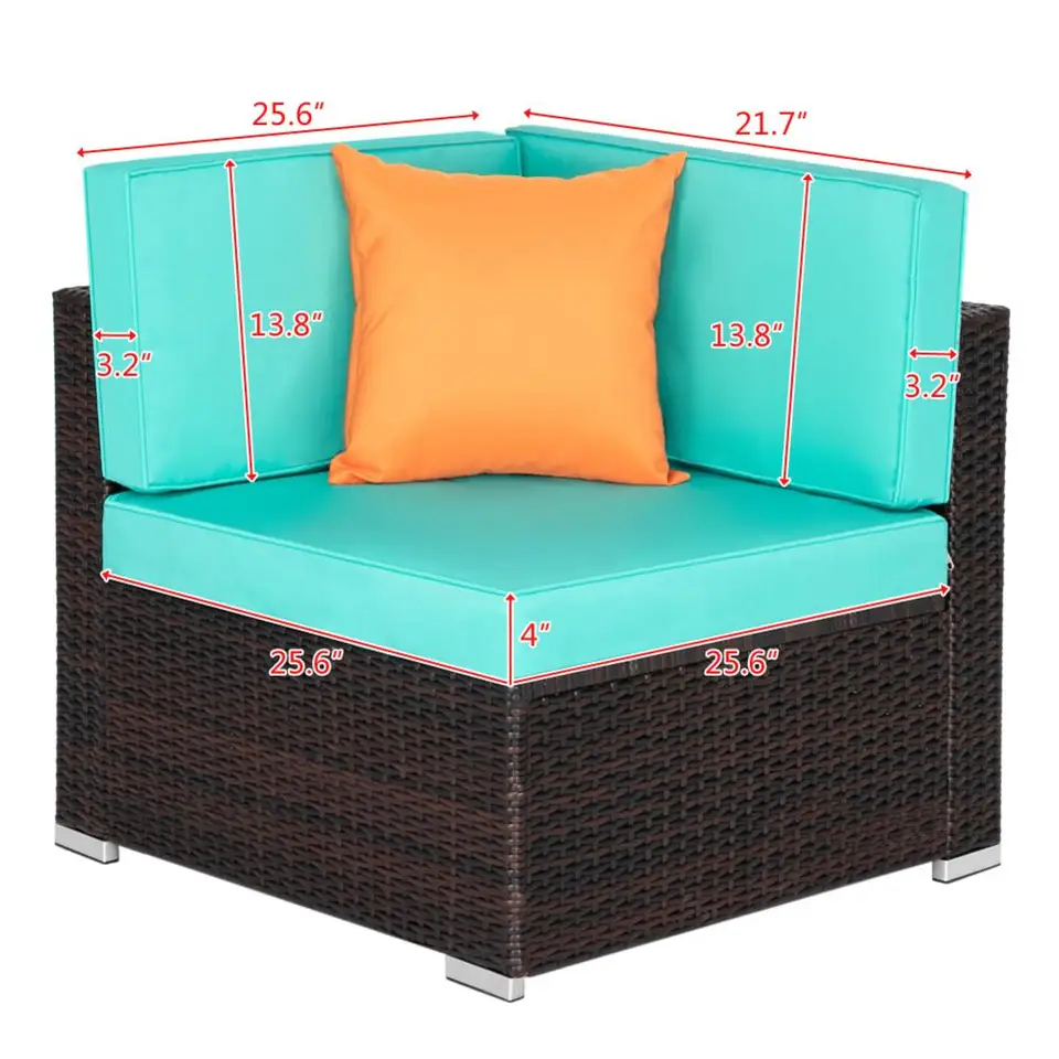 7 In 1 Kebun Rotan Sofa Furniture Set Outdoor Meja Kopi Teras Sudut Sofa Side Rail Kit Amerika Serikat Cepat Gratis Pengiriman Aliexpress