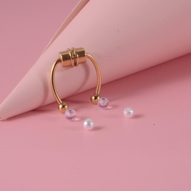 Piercing Nose Ring Non Pierced Magnet Septum Hoop Horseshoe Magnetic Nose Ring Ear Clip Piercing Jewelry