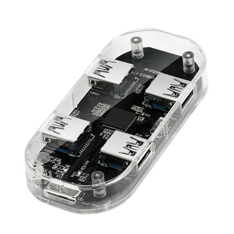 Usb-хаб прозрачный USB3.0 адаптер 4 порта USB комбинированное устройство для чтения карт SD TF все в одном для ПК/ноутбука