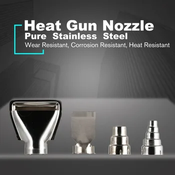

4x Heat Hot Air Gun Nozzles Kit Shrink Paint Stripper Rework DIY Tool Universal Triangle Round Nozzle Mouth
