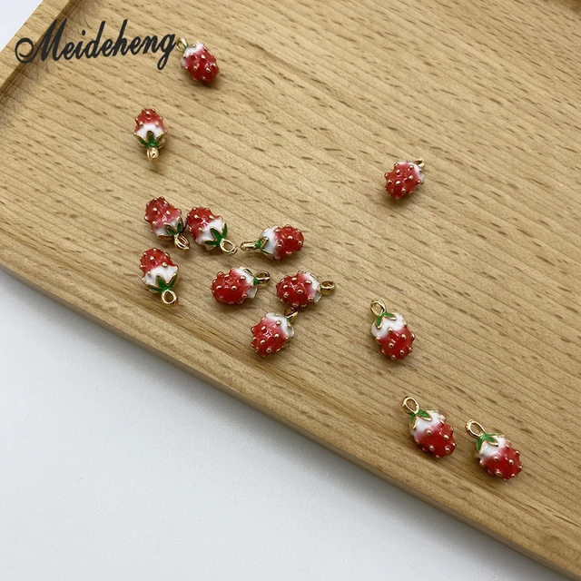 خرز من سبائك الأناناس الفراولة العنب الكرز وجه مبتسم لصنع المجوهرات قلادة غطاء الرأس للأطفال إكسسوار قلادة Beads Aliexpress