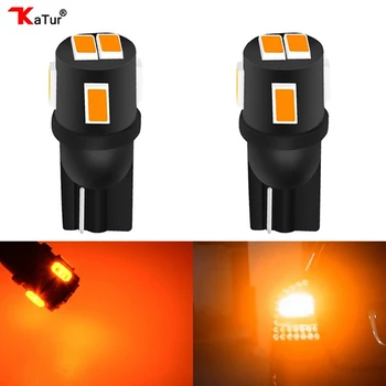 

Katur T10 W5W Led Bulbs 194 168 5630Smd Auto Car LED Dome Map Trunk License Plate Light Lamp Bulb T10 Led Amber White Lighting