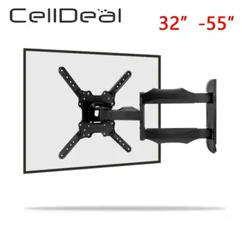 

Universal 31KG Adjustable TV Wall Mount Bracket Flat Panel TV Frame Support 13 Degrees Tilt with Gradienter for 32 - 55 Inch LCD