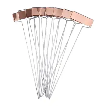 

10pcs Copper Plate Metal Plant Labels Garden Stake Tags Reusable Planting Labels Gardening Markers
