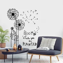 Brigade Kang JM8390 Dandelion Television Sofa Background Decoration Classroom Bedroom Living Room Removable Wall Stickers Wallpa