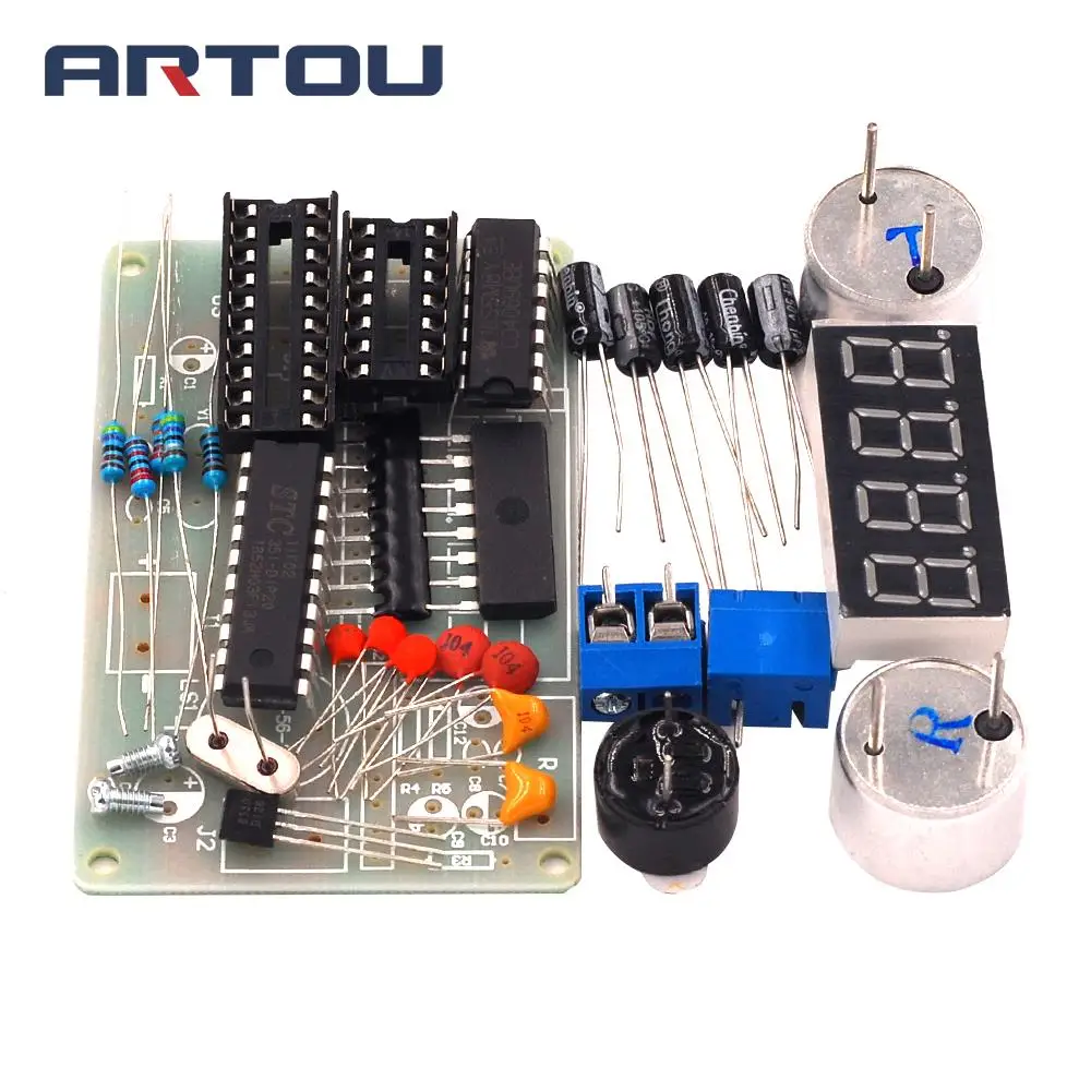 DIY Kit Ultrasonic Range Finder Distance Measuring Transducer Sensor Electronic Components Suite DIY Kit Ultrasonic Range Finder Distance Measuring Transducer Sensor Electronic Components Suite