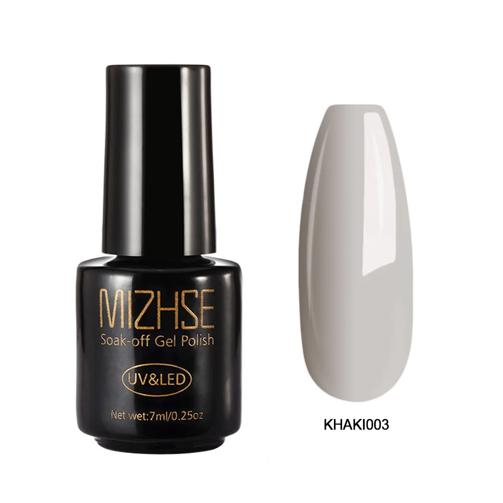 Khaki003 MIZHSE Гель-лак для ногтей, маникюрный салон, 312 цветов, гибридный лак, замачиваемый, УФ светодиодный, полуперманентные эмали, Маникюр для ногтей - Цвет: Khaki003