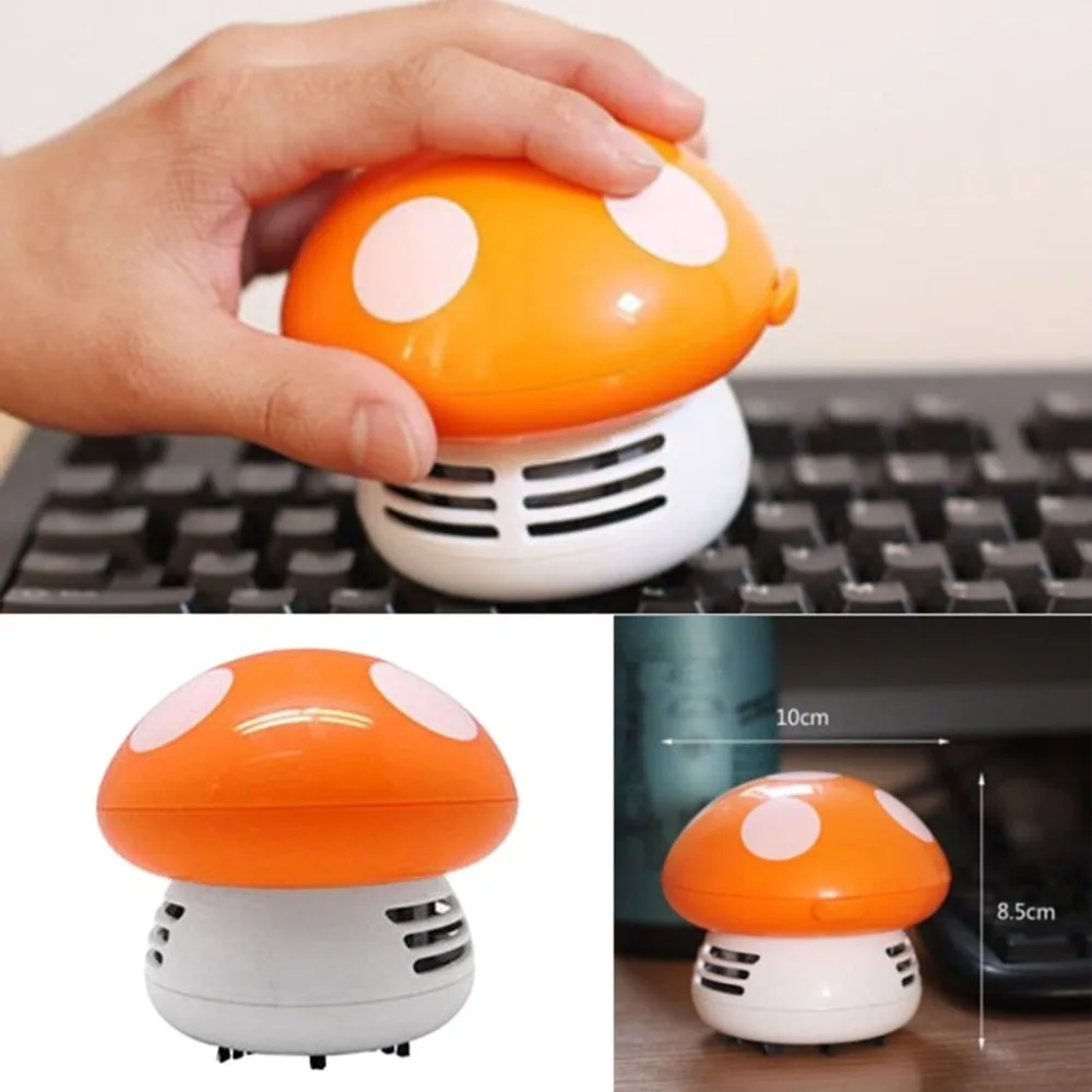 Mini Mushroom Desk Cleaner robot vacuum cleaner Cute Portable Corner Desk Table Dust Collector Sweeper For Car Home Computer