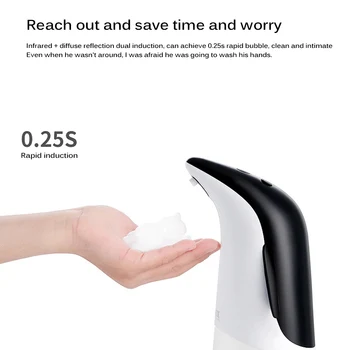 

TiOODRE Penguin Shaped Automatic Soap Dispenser Foam Soap Non-Contact 300ml Infrared Motion Sensor Soap For Kitchen Bathroom