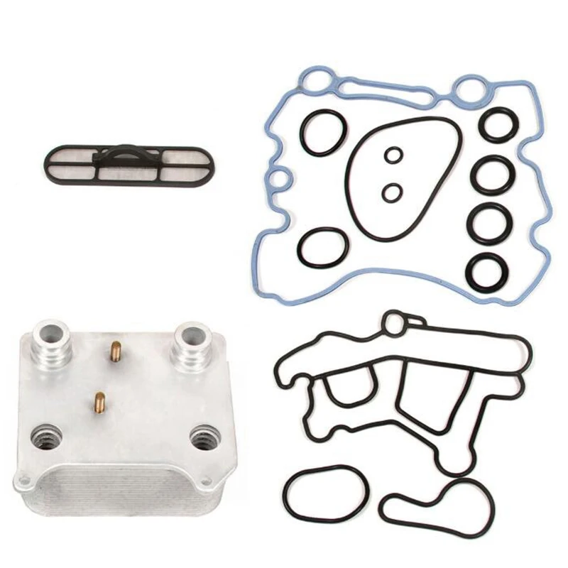 Best Price Engine Oil Cooler Kit Engine Oil Cooler Gasket for Ford E350 F-250 F-350 Super Duty 6.0L Powerstroke Best Price Engine Oil Cooler Kit Engine Oil Cooler Gasket for Ford E350 F-250 F-350 Super Duty 6.0L Powerstroke
