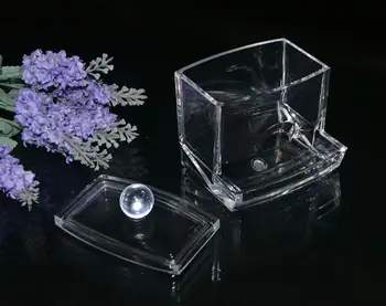 

100PCS New Clear Acrylic Cotton Swab Organizer Stick Box Cosmetic Holder Makeup Storage