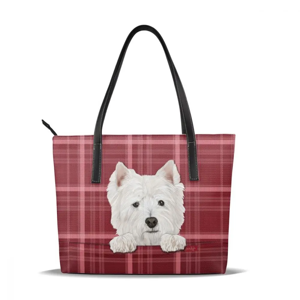 Westie сумка, сумки с верхней ручкой, трендовая уличная кожаная сумка-тоут, женские большие сумки - Цвет: Oscar