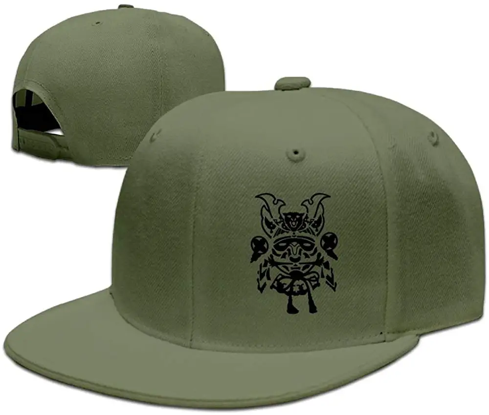 Черная Бейсболка унисекс с головой самурая, регулируемая плоская бейсболка